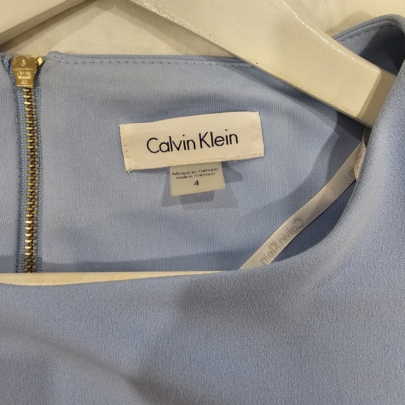 Blue Calvin Klein Dress with Bell Sleeve - Picture 5 of 8